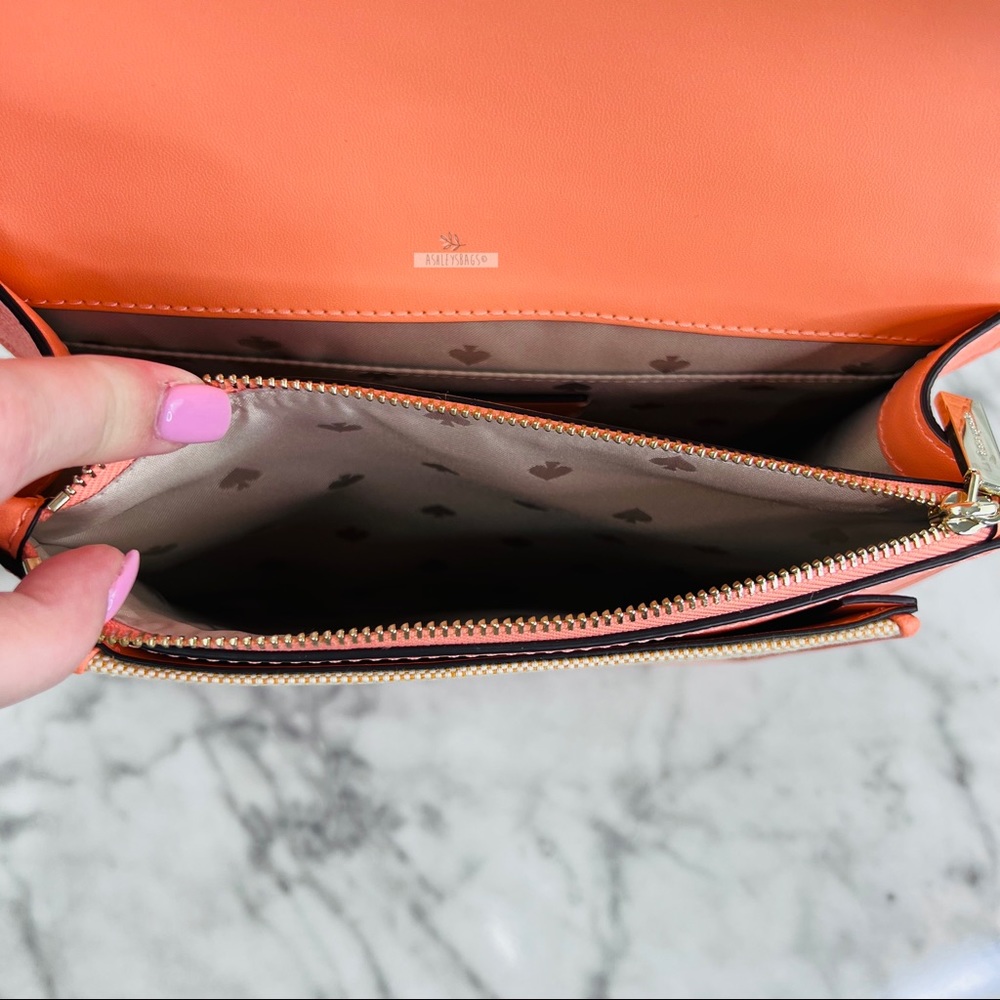 Kate Spade Melon Ball Pineapple Remi Flap Chain Crossbody Shoulder Bag - Picture 10 of 13